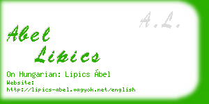 abel lipics business card